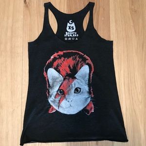 David Bowie Cat Racerback Tank :)